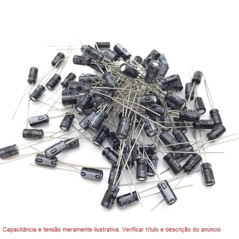 Capacitor Eletrolítico 100µF 25V - Imagem 2