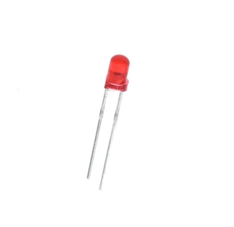 LED Difuso Vermelho 3mm — Kit 10 Unidades