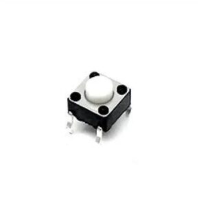 Push Button Microswitch 4 Pinos Branco (Protoboard)