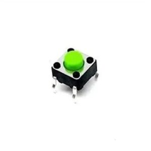 Push Button Verde 4 Pinos para Protoboard