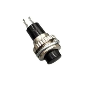 Botão Push Button Preto Grande sem Trava