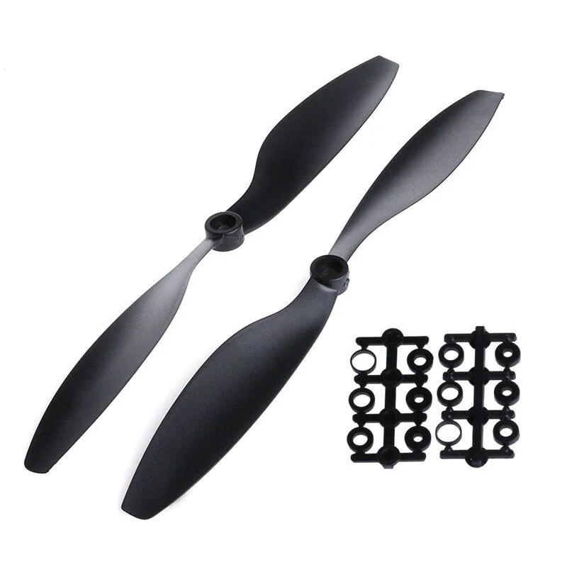 Par de Hélices 1045 Propeller Pretas para Drone