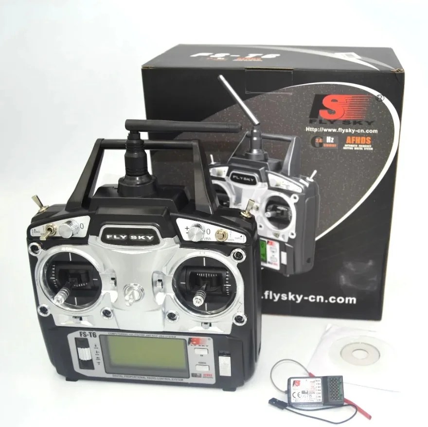 Rádio Controle FlySky FS-T6 6 Canais (Emissor + Receptor) - Imagem 2