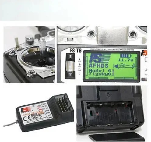 Rádio Controle FlySky FS-T6 6 Canais (Emissor + Receptor) - Imagem 3