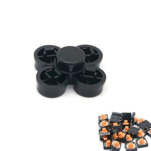 Tampa Redonda para Push Button — Preta