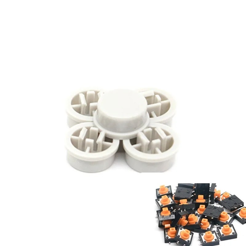 Tampa Redonda para Push Button — Branca