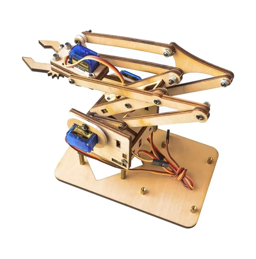 Kit Braço Robótico MDF com Garra Articulada (Educacional) - Imagem 2
