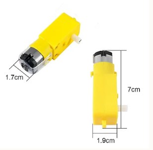 Motor DC 3-6V com Caixa de Redução Eixo Simples - Imagem 2