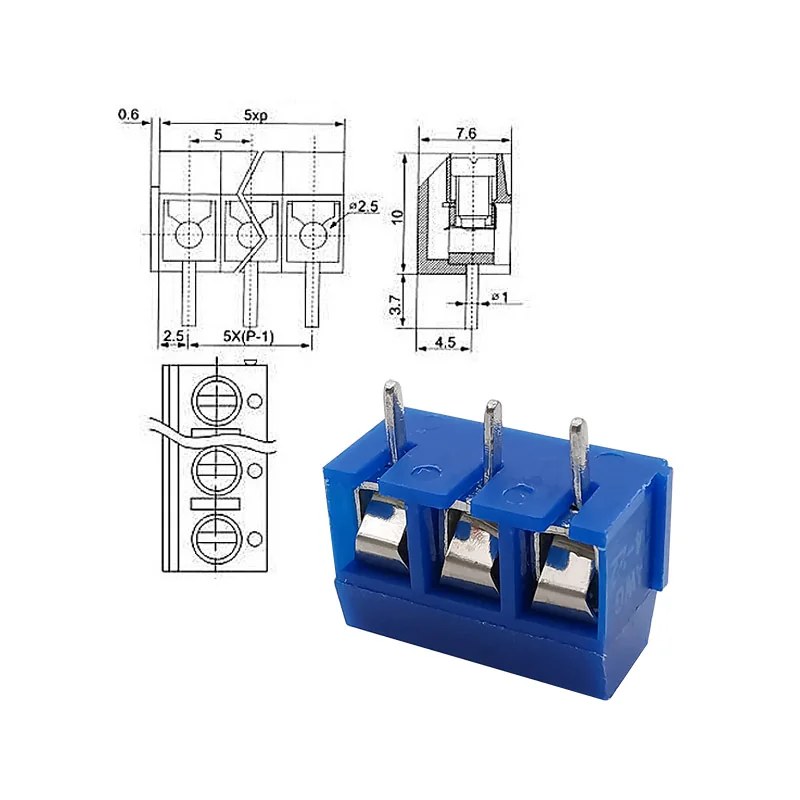 Borne KRE 3 Vias 5mm Azul - Imagem 4