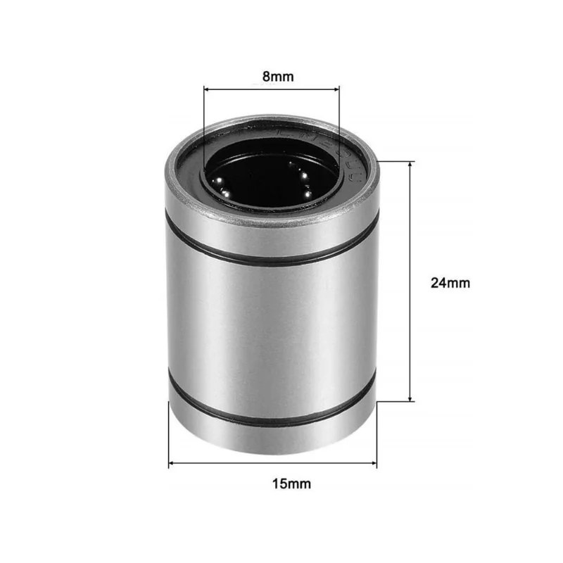 Rolamento Linear LM8UU para Eixo 8mm - Imagem 3