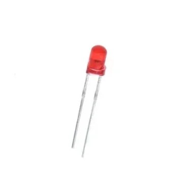 LED Difuso 5mm Vermelho — Kit 10 Unidades