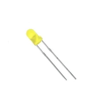 LED Difuso 5mm Amarelo — Kit 10 Unidades
