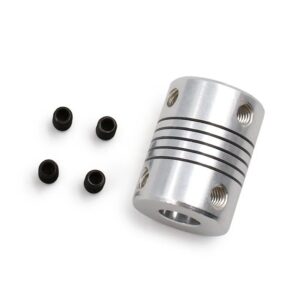 Acoplamento Flexível 5x5mm para Motor de Passo (CNC/3D) Al
