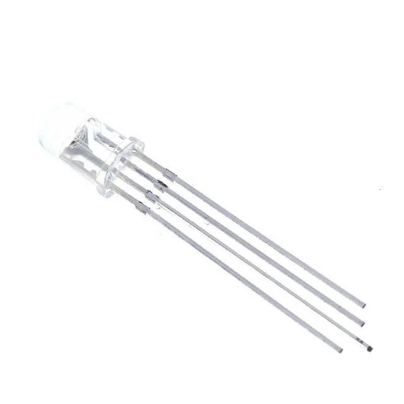 LED RGB 5mm Cátodo Comum Alto Brilho — Kit 10 Unidades - Imagem 2