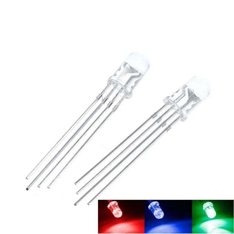 LED RGB 5mm Cátodo Comum Alto Brilho — Kit 10 Unidades - Imagem 5