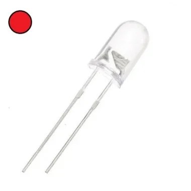LED Alto Brilho 5mm Vermelho — Kit 10 Unidades