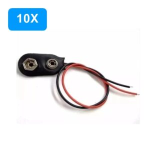 Kit 30 Clips Conector para Bateria 9V